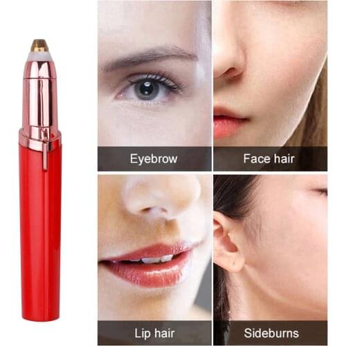 Portable Electric Eyebrow Trimmer Painless Eye Brow Epilator Mini Shaper Shaver Razor Portable Facial Hair Remover for Women