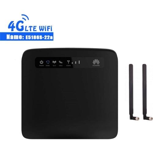 Unlocked Huawei E5186 E5186s-22a e5186s-22a 4G LTE WIFI Router 300Mbps CPE Wireless Router Gateway Hotspot with 2pcs 4G Antenna