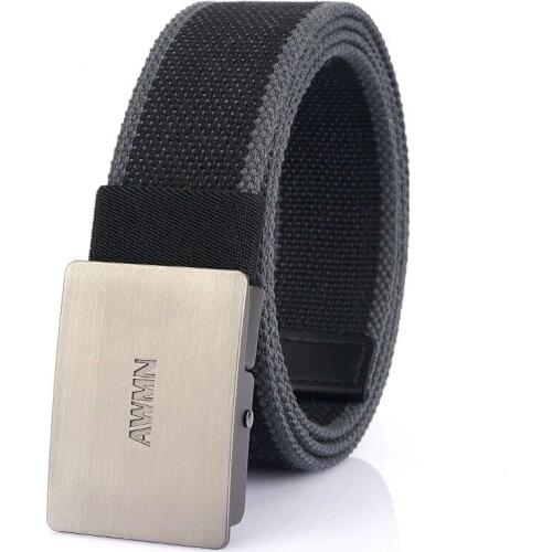 Mens Canvas Belt Casual Jeans Belt for Men Male Luxury Brand 2021 Fashion Unisex Army Military Tactical Waist Belt Metal Buckle