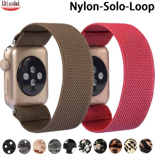 Scrunchie Strap for apple watch band 44mm 40mm iwatch 38mm 42mm Solo loop belt watchband Elastic bracelet for series 6 5 4 3 Se