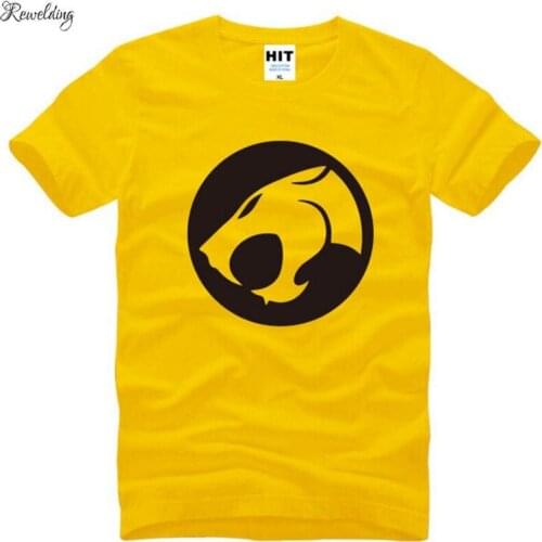 Thundercats Cartoon Printed T Shirts Men Summer Short Sleeve O-Neck Cotton Mens T Shirt Fashion Tee Shirt Homme Fans Clothing