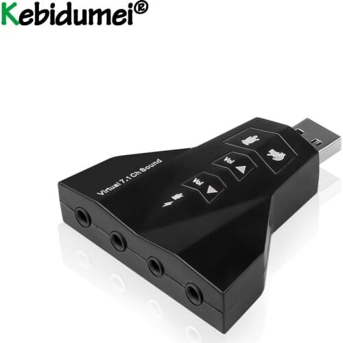 USB Adapter External 7.1 Channel USB 3D Sound Card Audio For Laptop PC For Macbook Dual Virtual 7.1 USB 2.0 Adapter