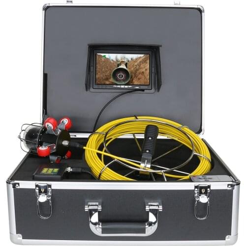 7 inch Pipe Inspection Video Camera Drain Sewer Pipeline Industrial Endoscope support DVR Video record360 Degree Rotating Cam