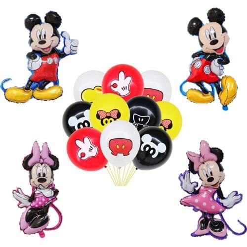 Disney Mickey Cartoon Mouse Latex Balloons Wedding Birthday Party Decoration Kids Inflatable Balloon Baby Shower Air Globos