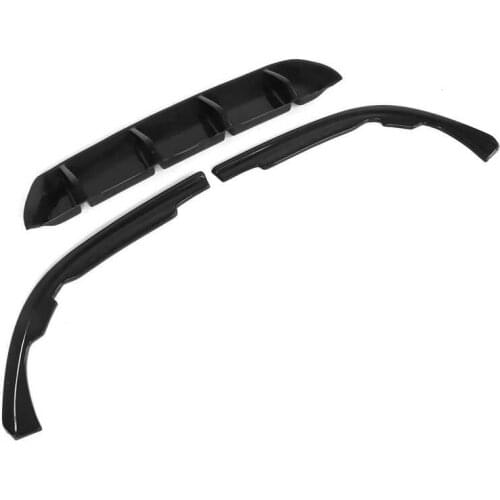 Rear Spoiler Gloss Black for Maxton Style Rear Bumper Diffuser Extension With Side Splitters Replacement for B8 2015-2019