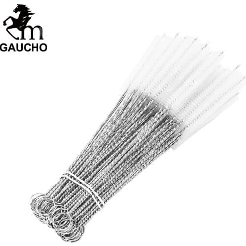 25 PCS/Lot Gaucho Yerba Mate Cleaning Brushes Stainless Steel With Nylon Wire Durable Teaware Accessories Hot Wholesale