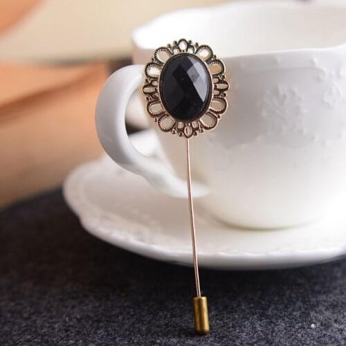 2018 Fashion Jewelry Korean Gold Metal Crystal Rhinestone Flower Brooch Lapel Pin Men Suit Brooch Safety Pin Brooches For Women