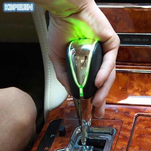 Accessories touch motion Changeable car logo LED light car Gear shift knob for Ford mondeo kuga fiesta Focus2 3 ecosport styling