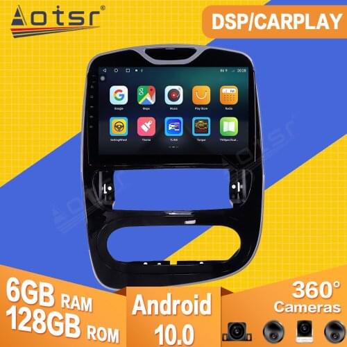 6+128G For Renault Clio 2016 2017 2018 Android Car Tape Radio Recorder Video Player Navigation GPS Carplay Multimedia Head Unit