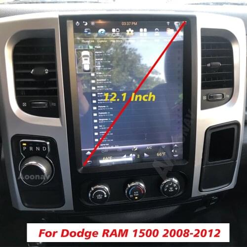 12.1 Inch PX6 Car Radio For Dodge RAM 1500 2008 2010 2011 2012 Tesla Style 2 Din Stereo Multimedia Video Player Gps Navigation
