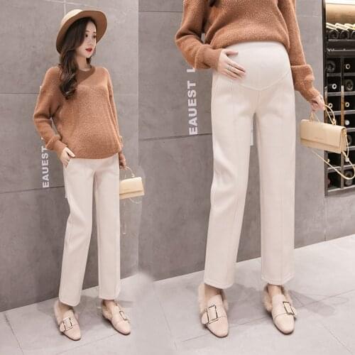 5 Colors Maternity Pants High Waist Stomach Lift Pregnancy Pants Clothes for Pregnant Women Casual Fashion Pregnancy Clothes