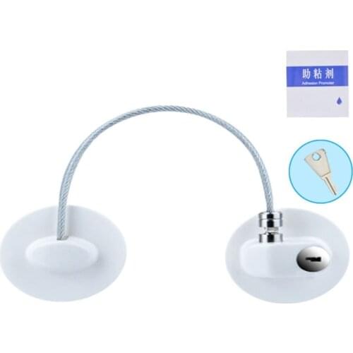 D0AF Children Safety Lock Window Kids Security Refrigerator Door Lock Limit with Key