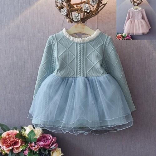 Retail spring cotton cute children girl dress baby dress kids clothes ball gown 2 color 2-6T