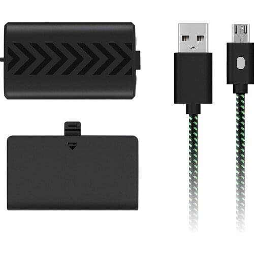 For Xbox One S / X Handle Controller 1200mAh Rechargeable Battery Pack + 3M Micro Braided Cord With Charging Indicator