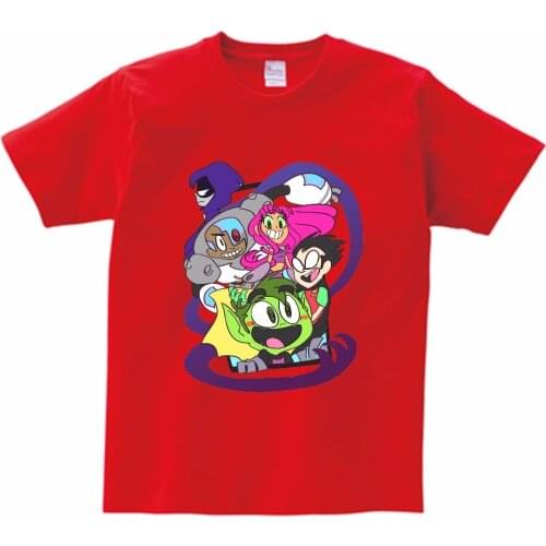 Boys And Girls Teen Cartoon Printed T Shirt Children Great Casual Short Sleeve Tops Kids Cute Funny Summer Pure Cotton Tees