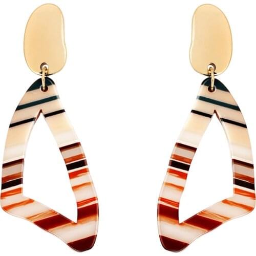 Geometric Acrylic Fashion Statement Drop Earrings For Women Vintage Triangle Dangle Earring 2020 Brincos Wedding Jewelry