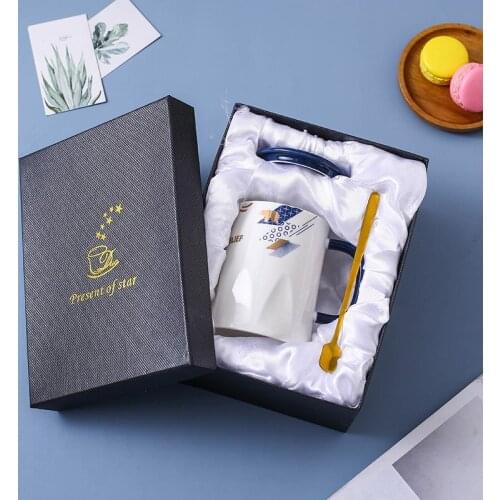 Exquisite gift box set cups Beautiful gifts for mother and friends, gift boxed water cups and coffee cups, creative 13Oz cups