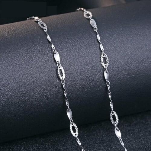 Red Trees Brand Fine Jewelry 18 inch Real 925 Sterling Silver Chain Necklace For Women