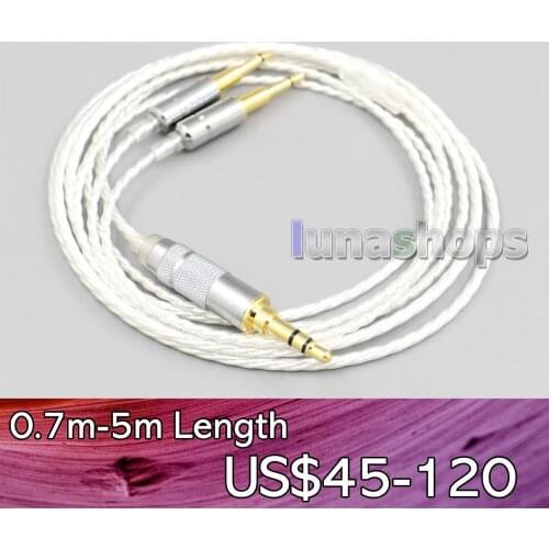 LN006618 XLR Hi-Res Silver Plated 7N OCC Earphone Cable For Abyss Diana Acoustic Research AR-H1 Advanced Alpha GT-R Zenith PMx2