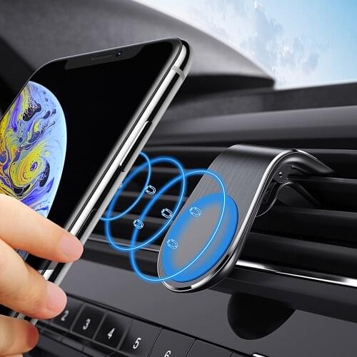 Magnetic Car Phone Holder Smartphone Stand Clip For Mount Car Mobile Phone Accessorie Strong Magnet Car Air Vent Mobile Holder