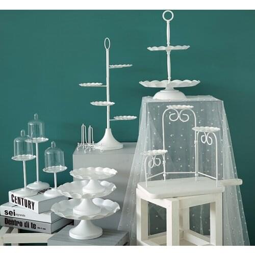 SWEETGO Metal Iron Cupcake Stand 1 piece Dessert Table Trays Plate Home Wedding Showcase Decoration Accessories Cake Tools