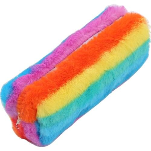 Cute Plush pencil case canvas kawaii school estuche para lpices for girls trousse scolaire cartuchera para lapices astuccio