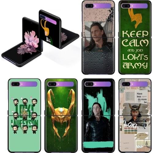 Marvel Avengers Loki Fashion Mobile Hard Shockproof Cover For Samsung Galaxy Z Flip 3 5G Black Fundas Phone Case