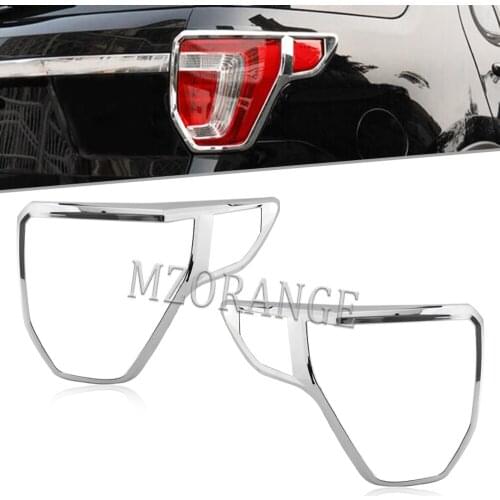 For Ford Explorer 2016-2018 ABS Chrome Rear Tail Light Lamp Cover Trim 2pcs Car Accessories Interior Car Decor Car Trim