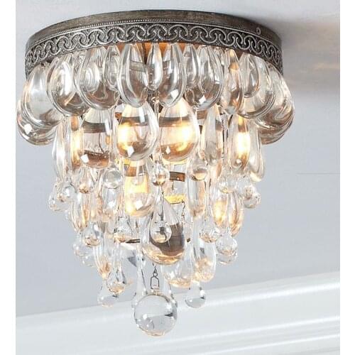 Odd ranks yield American Nordic minimalist living room lamp bedroom Wellington K9 crystal wrought iron circular ceiling