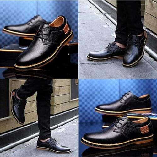 New Hot Sale Men Dress Shoes Leather Casual Soft Lightness Non-slip Waterproof Zapatillas Hombre Chaussure Homme Scarpe Uomo