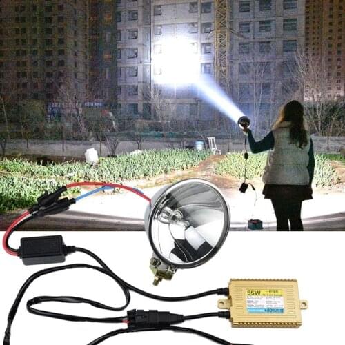 New 12v 55W Super bright & Far High beam Car HID Xenon Headlight kit 4" Reflector Auto headlamp 4x4 Spotlight bulb Searchlight
