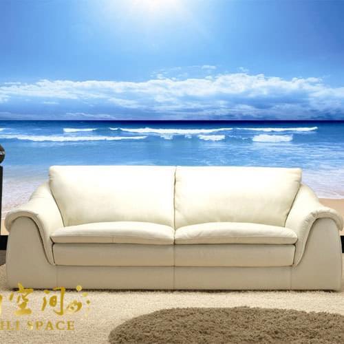 3D large blue and white beach wallpaper mural bedroom living room TV backdrop wallpaper beach theme Custom sizes