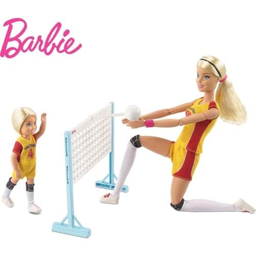 Original Barbie Fashion Doll Little Volleyball Teacher for Barbie Coach Girl Gift The Girl A Birthday Present Girl Boneca FRL33