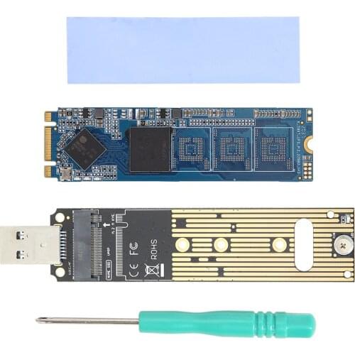 NVMe to USB Adapter 10Gbps M.2 M2 SSD to to USB 3.1 Gen 2 Type A Card NGFF PCIe Based M Key Hard Drive Converter Reader