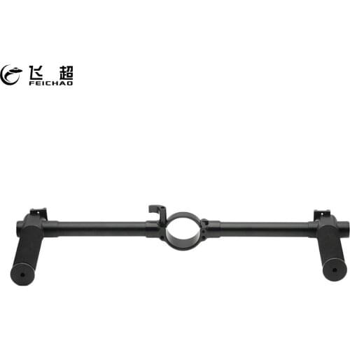 Aluminum Alloy Dual Handle Grip Handheld Bracket Extended Handlebar with 2 Cold Shoe Mount for Zhiyun Crane 2 Gimbal Stabilizer