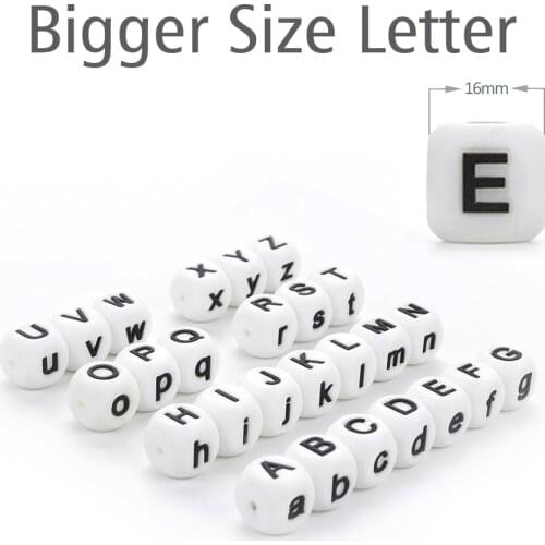 Silicone Alphabet Beads 50pcs Silicone letter beads BPA free For Jewelry Making DIY Teething Necklace Baby Teether Food Grade