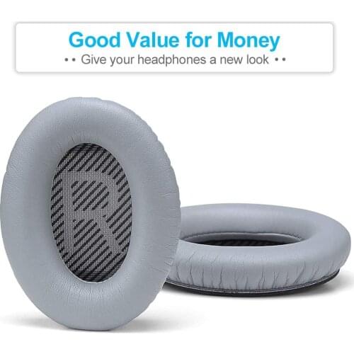 Replacement Ear Cushions with Protein Leather Memory Foam for Bose Quietcomfort 35 ii (QC35 II) QuietComfort 35 (QC35) Over-ear