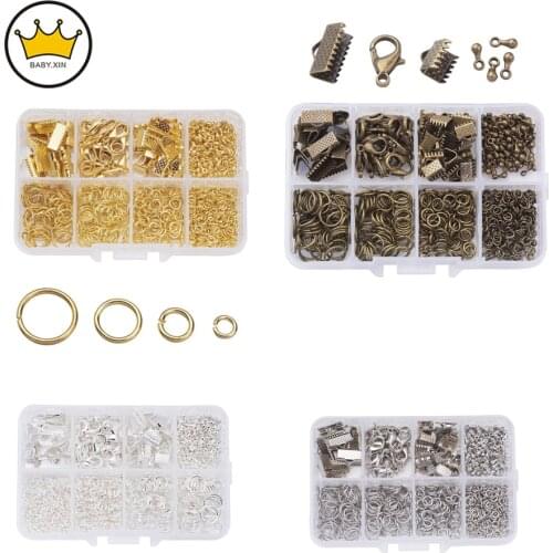1Box Jump Rings & Lobster Clasp & Tail Chain & Clip & for Making Bracelet Necklace Jewelry Jewelry Tool Beading DIY Supplies