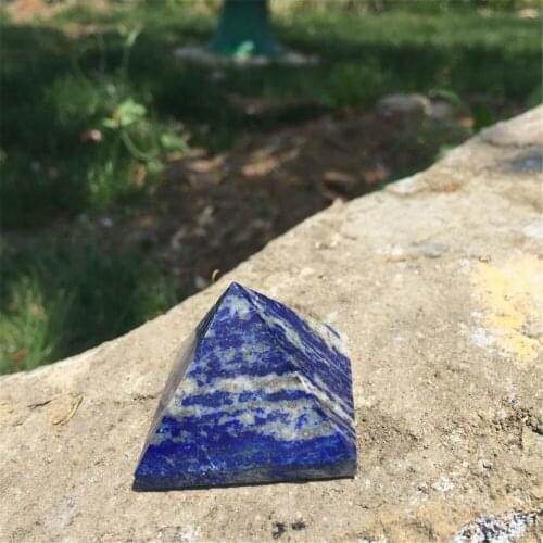 Special offer natural stones and mineral lapis lazuli pyramid healing crystal high energy purification space for home decoration