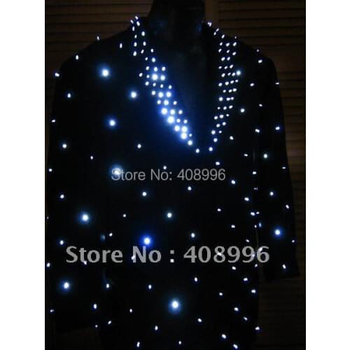 LED luminous Western-style clothes for performance/business suit/light-up suits/light with leds