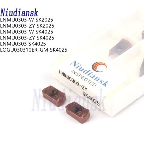 LNMU0303-W LNMU0303-ZY SK2025 SK4025 LNMU0303 SK4025 LOGU0303 SK4025 Carbide Inserts CNC Lathe Tool Milling Blade Milling Cutter