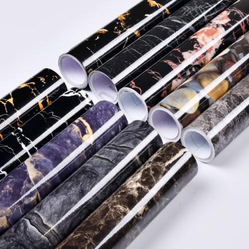 Vinyl Self-adhesive Wallpaper Sticker Roll Desktop Waterproof Marble Wallpaper For Living Room Bathroom Kitchen Walls Home Decor
