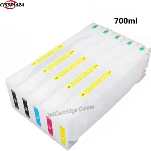 CISSPLAZA 700ml Refill Ink Cartridge compatible for epson pro 7700 9700 7710 9710 chip +1 chip resetter +1 maintenance resetter