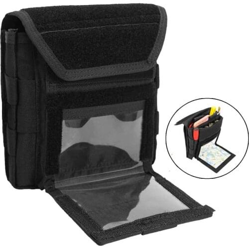 1000D Nylon Molle Tactical Admin Magazine Storage Pouch Military Tactical Flashlight Multi Compartment Bag for Vest Combat Gears