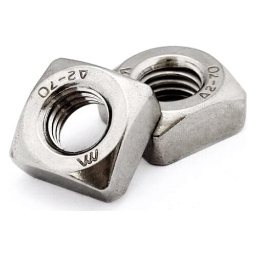 20Pcs DIN557 M3 M4 M5 M6 M8 304 Stainless Steel Square Nuts
