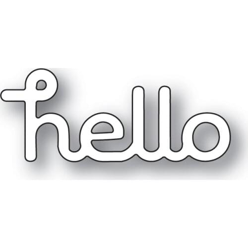 2021 AliliArts Metal Cutting Dies hello diy Scrapbooking Photo Album Decorative Embossing PaperCard Crafts Die