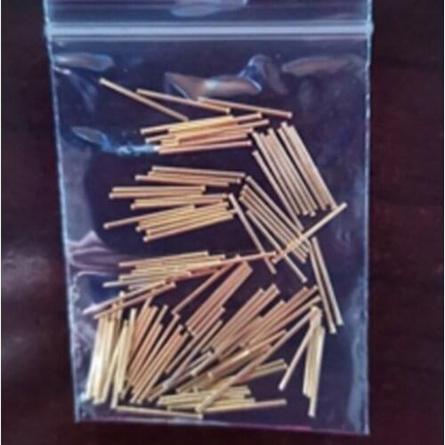 28pcs D0.6mm*12mm*0.8mm module power pin flat head cap straight needle gold-plating
