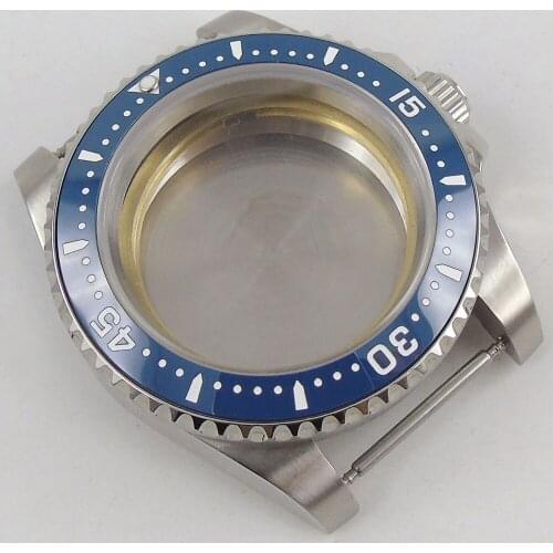 40mm Accessories Parts Watch Case Sapphire Crystal Seeing-Through / Solid Backcover Fit NH35 NH35A Stainless Steel High Quality