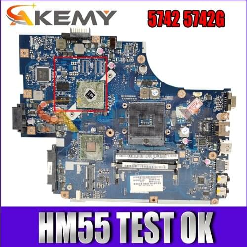 AKEMY NEW70 LA-5891P Laptop motherboard for Acer Aspire 5741Z 5742G MBWJM02001 mainboard HM55 Free CPU