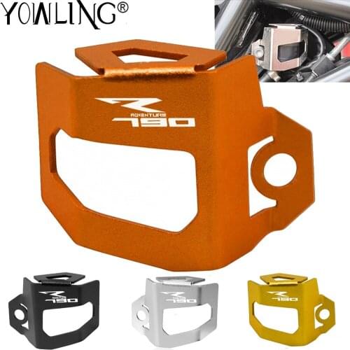 For 790 ADVENTURE R 790 ADV R Motorcycle Accessories Aluminum Rear Brake Pump Fluid Tank Reservoir Guard Protector Cover OIL CUP
